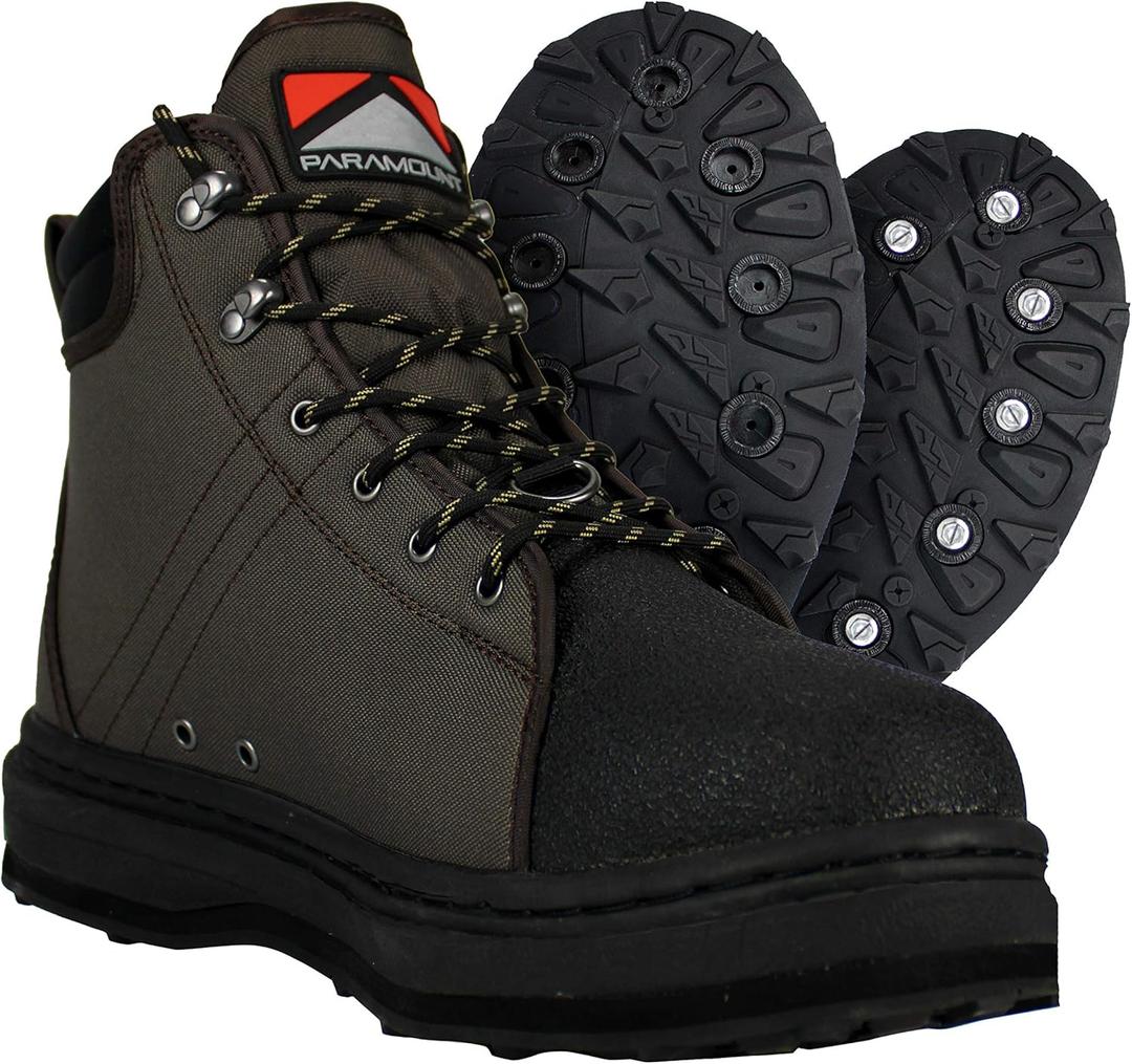 Paramount Outdoors Men's MFBW006-DJX-9 Stonefly Cleated Wading Boot, Brown, 9 (7)