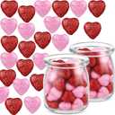 Jenaai 100 Pcs Valentines Day Hearts Vase Filler Foam for Table Decoration, Nice Vase Jar Filler, Craft Accessories for Decorating Boxes for Valentines Decor Red and Pink Color