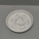 Ceramic Cat Slow Feeder Bowl - Pastel Series Cat Plate for Dry and Wet Food - Cute Maze Feeder Dish for Healthy Eating - Dishwasher Safe - 6.3''W x 1.2''H - 7 OZ - Ivory White