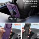 SURITCH for iPhone 17 Pro Case with Camera Control Cover, Camera Cover and Adjustable Kickstand, Compatible with MagSafe, Shockproof Bumper Protective Cases 6.3 Inch, Dark Purple
