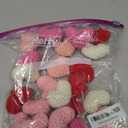 25Pcs Crochet Heart Shaped Ornaments Red Pink White Valentine Ornaments for Small Tree Valentines Day Gift DIY Knitting Heart Ornament Home Party Decoration