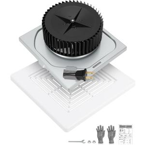 696N-R02 B Unit Bathroom Exhaust Fan Replacement 70 CFM 3.0 Sone Quiet Bathroom Fan Motor & Cover Kit, Fan Motor Replacement Fit 663-G/J/H, 670-G/J/H, 671-G/J/H, 688-G/J/H/K, 689-G/J/K, S97012026