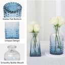 RUCKACE Bud Vases in Bulk 22 Blue Glass Small Vases Flower Vase Bulk for Centerpiece Table Wedding Decorations Home Decor Party(Gradient Blue 22 Pack)
