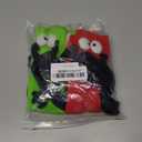 2 Pairs Funny Kids Holding Hands Socks, Magnetic Cute Crazy Novelty Cotton Socks for Toddler Boys Girls 4-11 Years (Green Red)