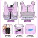 Adjustable Weighted Vest Woman 5-12lb/9-16lb/17-24lb/23-30lb Weight Vest with Reflective Stripe, Zipper Rucking Running Vests for Women Men Workout Walking Strength Training Weight Loss Fitness Weightlifting