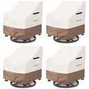 SoloToo Patio Chair Covers Waterproof Heavy Duty Patio Furniture Covers, 30W x 34D x 36H Inches Swivel Outdoor Chair Cover 4 Pack (Beige)