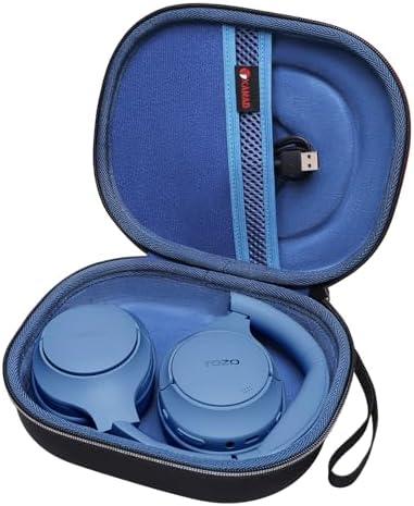 XANAD Hard Case for Bose QuietComfort, QC Ultra, QC 45, QC 35, QC45 SE, QC SE Wireless Noise Cancelling Headphones, Soundcore H30i On-Ear Headphones（Outer Black+Inner Blue）