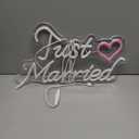 14in Just Married Heart Love Neon Sign Acrylic Pub Bar Handmade Wall Decor Neon Light