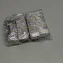 100pcs Napkin Rings,Rhinestone Napkin Rings Diamond Silver for Table Decorations,Wedding,Dinner,Party,DIY Decoration
