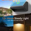 Solar Fence Lights Outdoor, 12 Pack Ultra-Bright 100 Lumens Fence Lights Solar Powered, IP65 Waterproof, 9 Color Modes, 12+ Hours Lighting Decor for Backyard/Patio/Deck/Wall/Pool