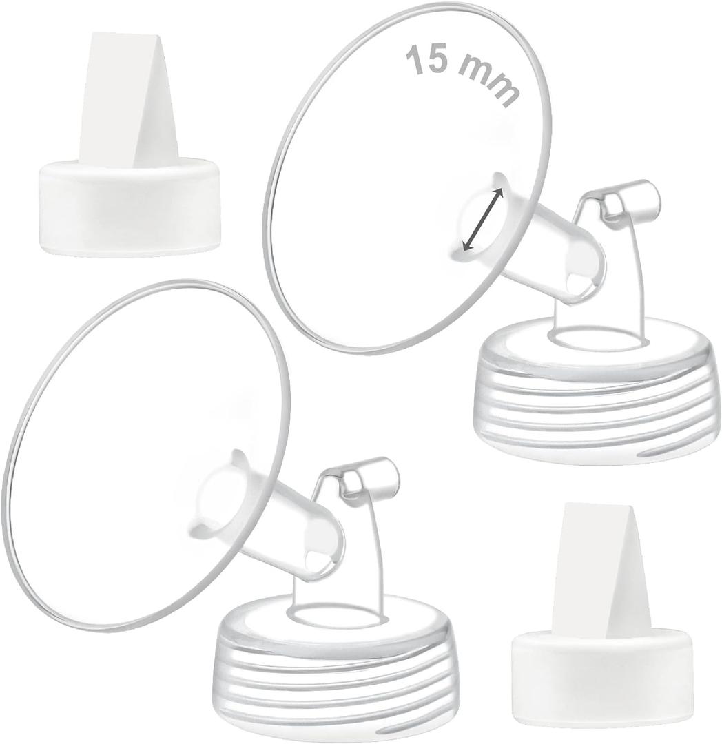 Maymom 15mm Flange and Duckbill Valve Compatible with Spectra S1 Spectra S2 Spectra 9 Plus Not Original Spectra Pump Parts Replace Spectra S2 Pump Parts Spectra Flange Spectra Duckbill Valve