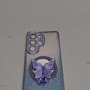 for Samsung Galaxy S25 Ultra Magnetic Kickstand Glitter Case, [Compatible with MagSafe] Bling Sparkly Diamond Butterfly with Camera Protector Makeup Mirror Women Girls Case for S25 Ultra,Blue