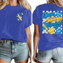 Down Syndrome Awareness Shirts Women Down Syndrome Support Shirt Ribbon Love Heart Graphic Tee Tops, L