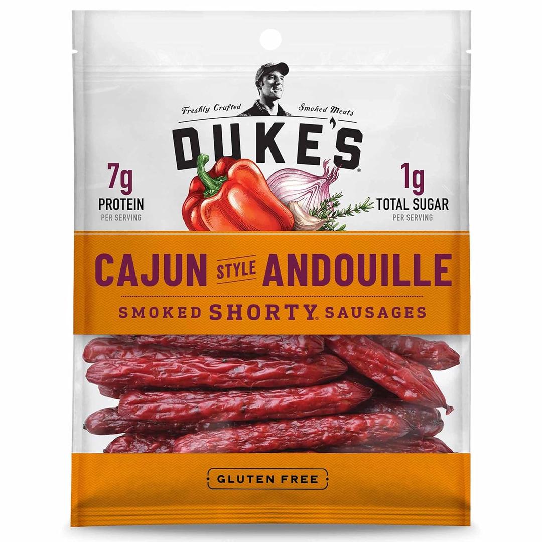 Duke's Pork Cajun Andouille Smoked Shorty Sausages, 7g Protein Per Serving, 5 oz. (EXP 01/25/26)