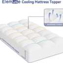 ELEMUSE Twin Mattress Topper for Back Pain, Extra Thick Mattress Pad Cover, Plush Soft Pillowtop with Elastic Deep Pocket, Overfilled Down Alternative Filling