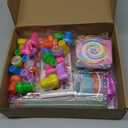 BenLouis 96Pcs Candyland Party Favors Ice Cream Donut Mini Notebook Stampers School Stationery Bulk for Kids Lollipop Sweet Treats Birthday Goodie Bags Pinata Filler Classroom Prizes Supplies