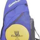 DISC Golf Set Includes 1pc Heavy Duty Nylon Backpack Bag, 2pcs Drivers, 2pcs Mid-Ranges, 2pcs Putters, 1pc Mini Disc Marker, 1pc 12x12 Embroider Logo Black Towel and 1pc Gift Color Box