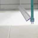 36" Shower Door Bottom Seal Strip for 1/4" (6mm) Glass Ultra Clear Polycarbonate Shower Door Sweep, One Pack