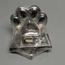 Fowecelt Dog Paw Christmas Stocking Holder, 3D Silver Metal Mantel Stocking Hanger for Mantel Shelf Stand Table Christmas Decor