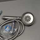 Filtered Shower Head with Handheld, High Pressure 4 Spray Mode Showerhead with Filters, Water Softener Filter Beads for Hard Water with ON/OFF Switch for Pets - Remove Chlorine (Gray) (5 inch Panel)