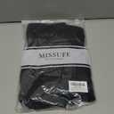 Missufe Women's Summer Casual Wrap Ruffle Hem High Waist Stretch Solid Mini Short Skirt (Black, X-Small)