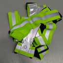 Zacro LED Reflective Vest Running Gear, 5 Lights Colors High Visibility Reflective Running Gear Rechargeable Light Up Running Vest for Walking Running Cycling, Adjustable for Men Women Kids (Bright Green)