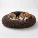 Muddy MatCloud K-9 Bed for Dogs & Cats, Soft & Relaxing Donut Dog Bed, Chenille Material, Removable Cover, Washable & Dryer SafeBrown Medium(35'x35')