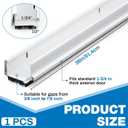 FoldTier 1-3/4 x 36 Adjustable Double Bubble Door Sweep Bottom of Door, Under Doors Seal for Exterior Doors, Energy Efficient Draft Stopper, Slide to Install, Blocks Dust/Insects/Noise(White)