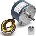 Condenser Fan Motor 5KCP39EGS070S,1/4 HP, 1100 RPM, 48 Frame,208-230V Condenser Fan Motor Replacement Compatible with ac GE3905, 5KCP39EGY823S, HC39GE237, 6DLL0