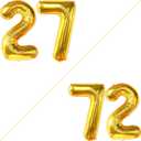 KatchOn, Huge Gold 27 Balloon Numbers - 40 Inch | 27 Gold Balloon Numbers, 27th Birthday Decor Men and Women | Gold 27 Birthday balloon | Anniversary Party Supplies