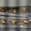 6PCS Christmas Window Candles with Timer, Led Flickering Flameless Candles with Remote, Battery Operated Taper Candles Provide Realistic Warm Lights for Home Party Holiday (White Candles - 7.9 Inch with Gold Holders - 6 Pack)