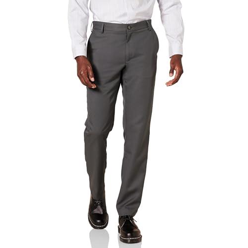 Amazon Essentials Men's Slim-Fit Flat-Front Dress Pant, Dark Grey, 42W x 32L