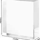 CiaoHER 2in Thickness Solid Acrylic Cube Display Block Clear Polished Pedestal Stand Riser Solid Base 2'' x 5" x 5", 1 Pack