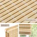 LazBlinds No Tools No Drill Cordless Bamboo Roman Shades, Privacy Room Darkening Window Treatment, Roll Up Bamboo Blinds for Window 36'' W x 64'' H, DP-Natural