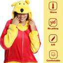 Unisex Adult Animal Onesie Pajamas, Mens Womens Flannel Halloween Cosplay Costume/Homewear/Sleepwear (Large, Yellow)