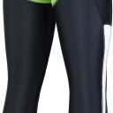 Women's Cycling Pants 3D Padded Compression Tight, Long Bike Bicycle Pants with Wide Waistband S