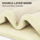 GXCROR Winter Neck Warmer, Reversible Fleece Gaiter Scarf, Windproof Face Mask for Men & Women (Off-white)