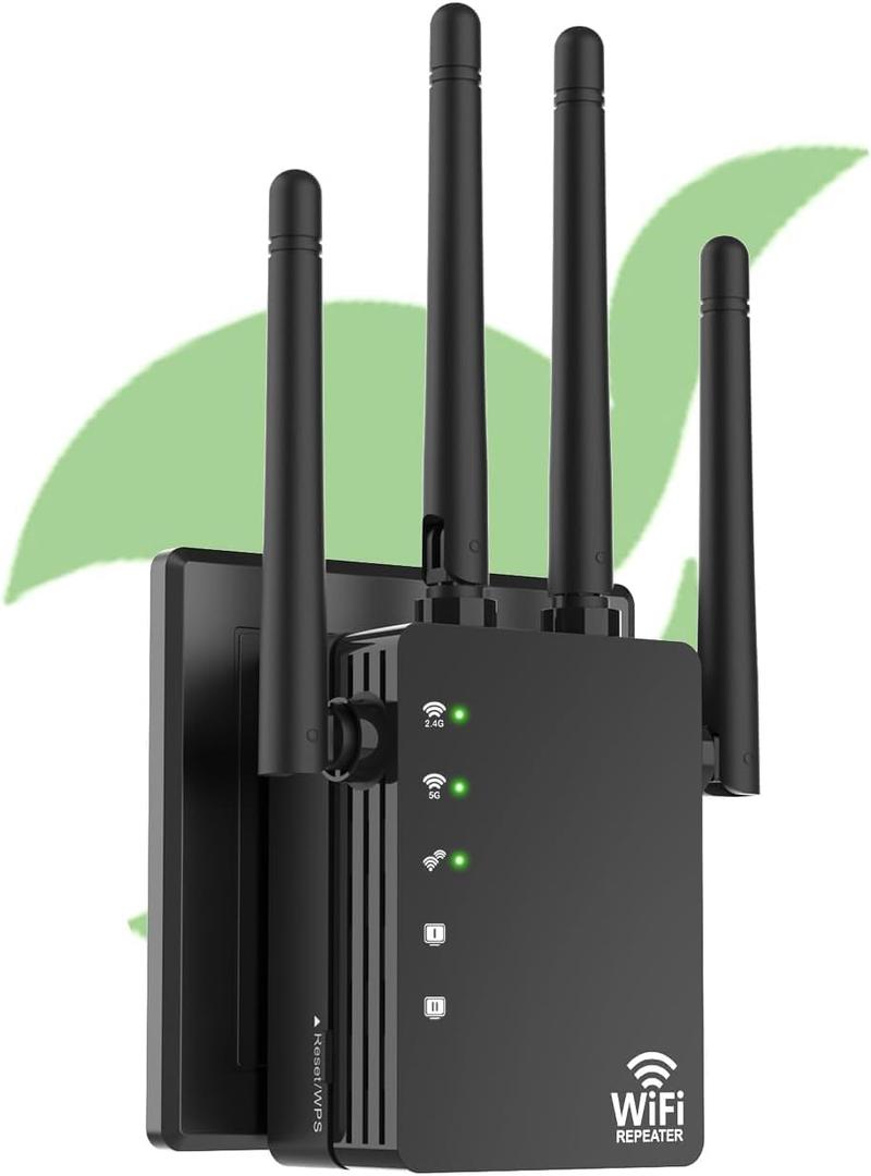WiFi Extender Signal Booster for Home, WiFi Extender, Long Range up to 12880 Sq Ft and 105 Devices, Internet Extender WiFi Booster, WiFi Repeater with Ethernet Port, Signal Booster