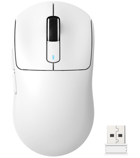 ATTACK SHARK X3 Lightweight Wireless Gaming Mouse with Tri-Mode 2.4G/USB-C Wired/Bluetooth,26K DPI, PAW3395 Optical Sensor,Kailh GM8.0 Switch,5 programmable Buttons for PC/Win/Mac(White)