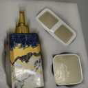 4 Piece Bathroom Accessories Set - Blue Bathroom Accessory Sets Includes Lotion Dispenser, Toothbrush Holder Tumbler, and Soap Dish - Glossy Finish (Marble, Blue)