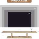GHC Floating TV Stand, Wall Mounted Entertainment Center and Cabinet Shelf, TV Console with Storage, Media Console for DVD Player, Space-Saving Under TV Shelf for Bedroom, Living Room (Natural Oak), 41.3 Inches X 9.3 Inches X 7.1 Inches