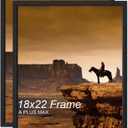 A PLUS MAX 18x22 Picture Frame Set of 2 Black Light Weight Wall Mount