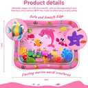 ZMLM Baby Tummy Time Water Mat for Babies: Baby Toys Gifts for Newborn Infant 3 6 9 12 Month Boy Girl Inflatable Activity Playmat Sensory Mat Toddler Belly Time Pat (Pink)