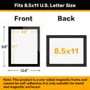 5Pack Magnetic Frames for Refrigerator - 8.5 x 11 Magnetic Sign Holder, Magnetic Paper Holder Document Holder for Fridge, Metal, Whiteboard Surface - Magnetic Picture Frame Poster Frame