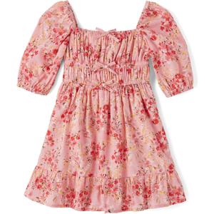 Gymboree Baby Girls' and Toddler Short Sleeve Tiered Dresses (18-24 Months, Sachet Pink)