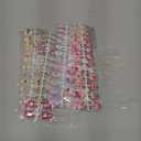 FANDAMEI Girls Press on Nails, 6 Styles 144PCS Press on Nails for Kids, Nails for Little Girls, Kids Fake Nail Ste with 3D Nail Charms and Gems, Adhesive Tabs