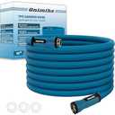 Garden Hose 50 ft, Made of TPE (BetterThan PVC/Hybrid Polymer), Lightweight yet Durable Water Hose with Ergonomic Grip, Drinking Water Safe Material, All-Weather, 3/4" GHT Fittings