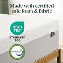 ZINUS 12 Inch Green Tea Essential Memory Foam Mattress [New Version], Queen, Fiberglass Free, Medium Feel, Breathable Airflow Memory Foam, Certified Safe Foams & Fabric, Mattress in A Box (White)