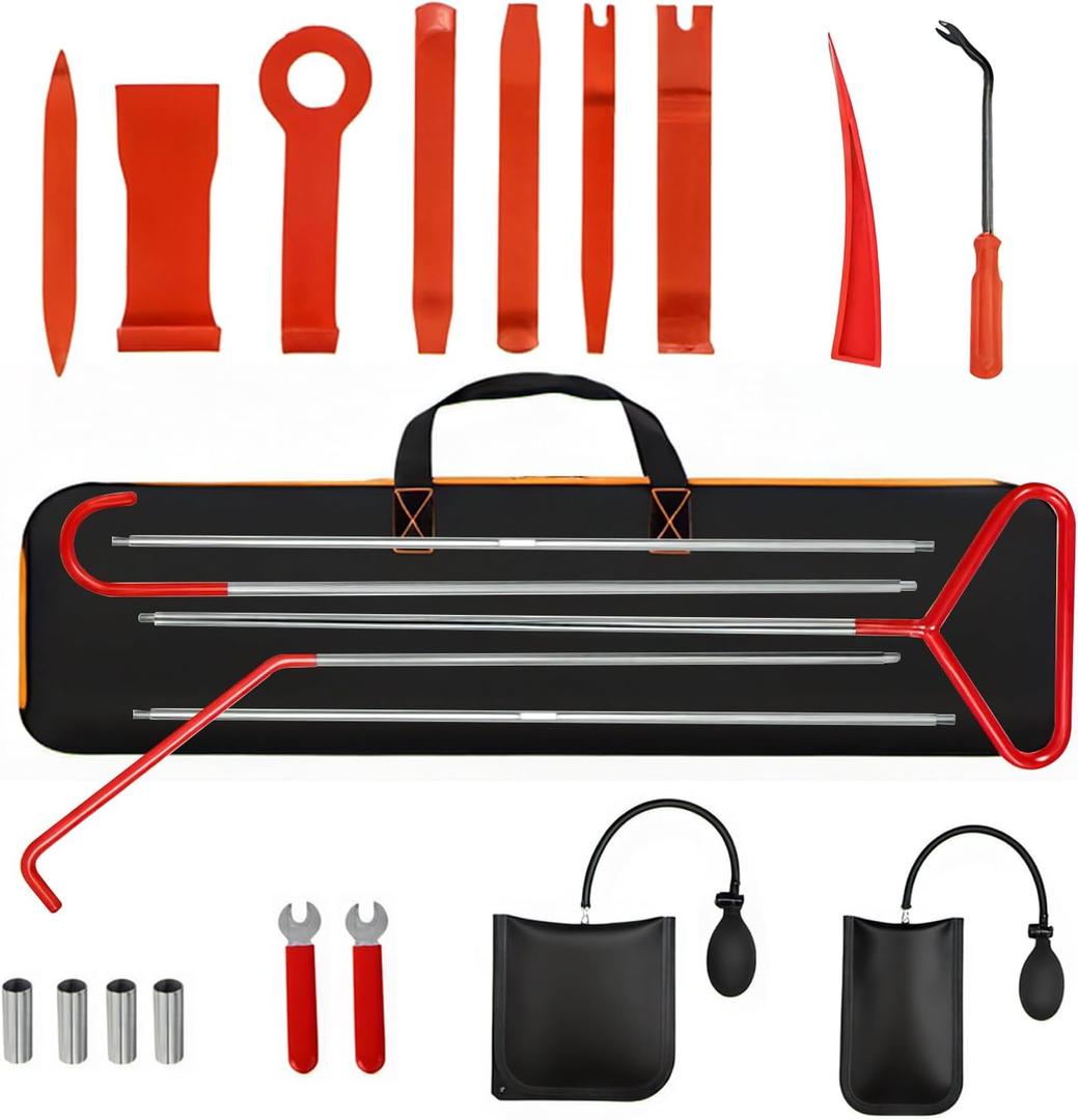25 PCS Professional Car Tool Kit,66 Inch Stainless Steel Repair Tools 