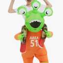 COMIN Halloween Inflatable Alien Costume Kids Cosplay Costumes Funny Ride on Blow Up Costumes Alien Suit for Teens